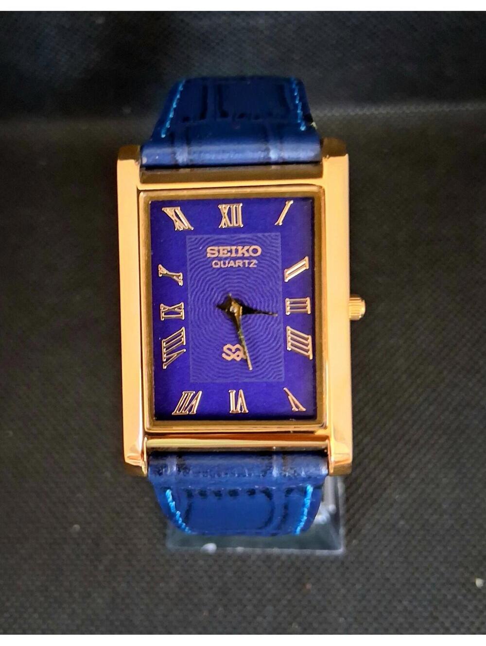Men's Vintage Seiko Tank Leather Wrist Watch RARE - Picture 2 of 7